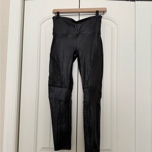 Spanx Moto Faux Leather Leggings